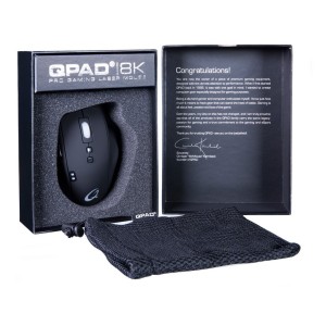 QPAD 8K Pro Gaming Laser Maus Verpackung