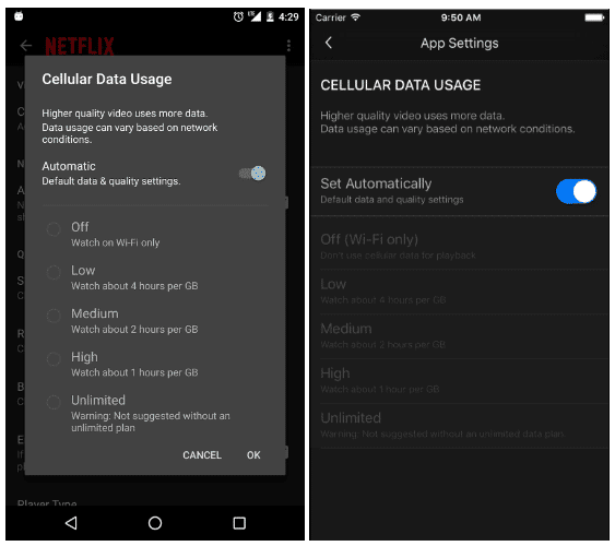 Netflix-Mobile-Daten
