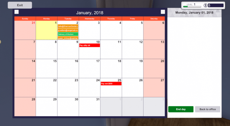 PC Building Simulator - Kalender