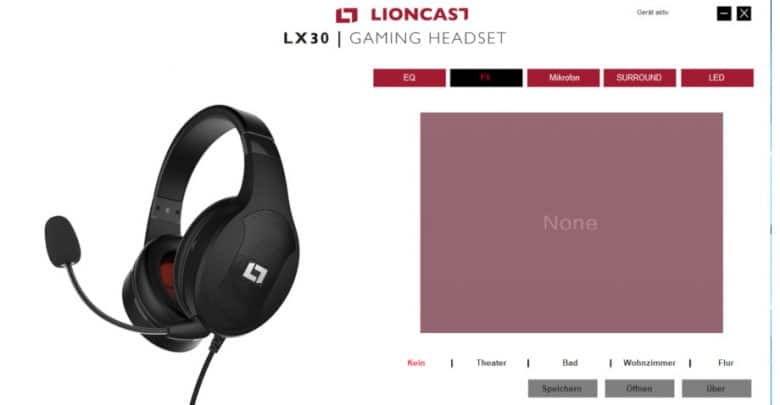 Lioncast LX30 FX Optionen