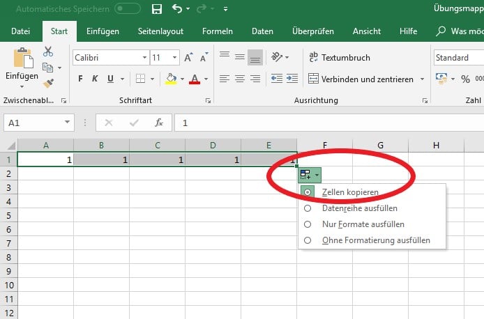 So funktioniert die „Ausfüllen“-Funktion in Microsoft Excel