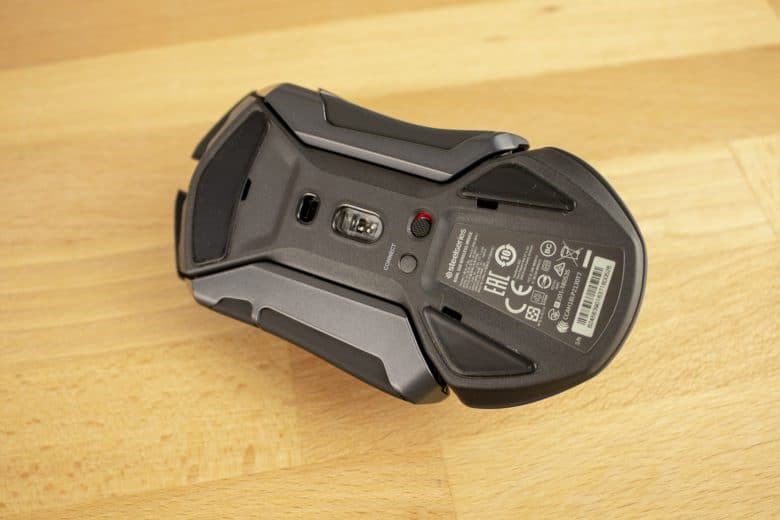 The bottom of the gaming mouse