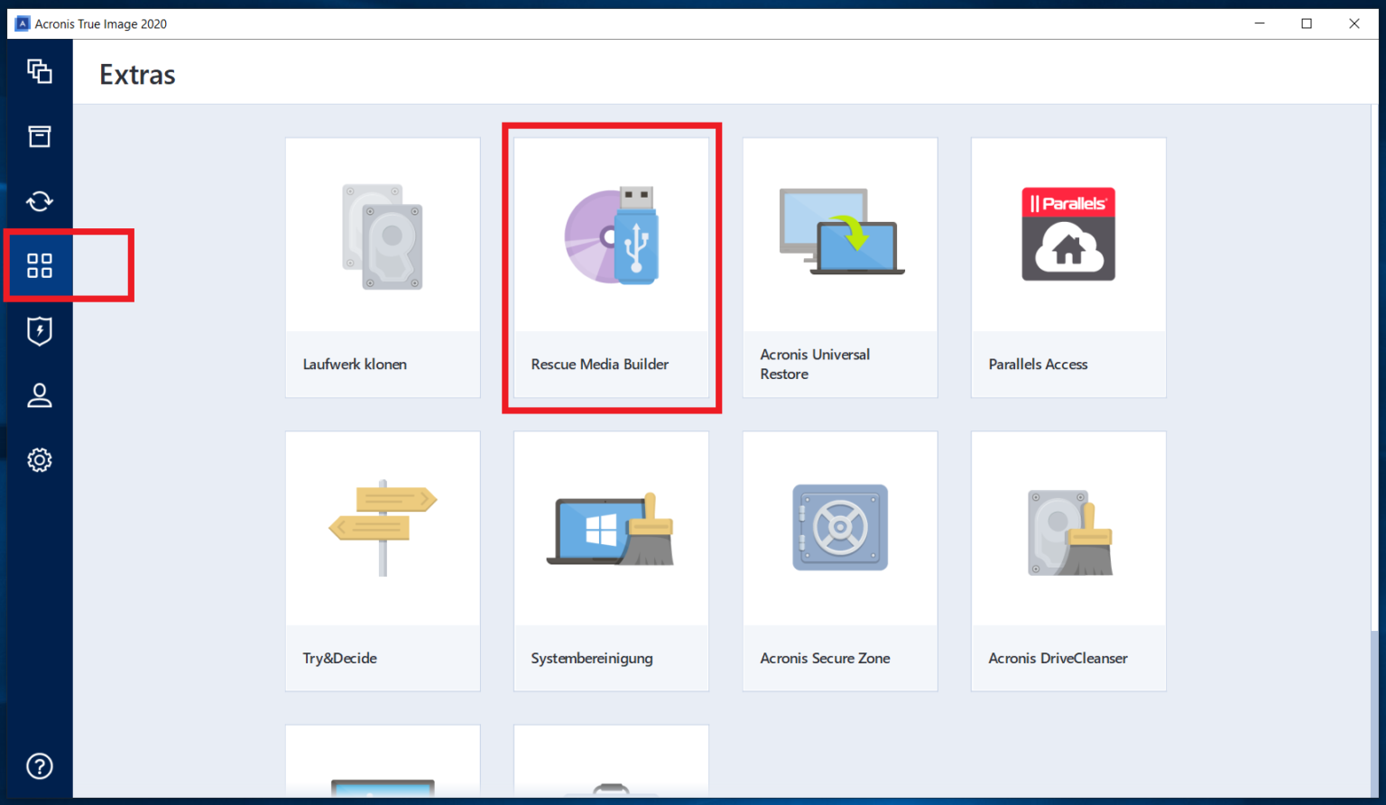 Acronis rescue media builder что это