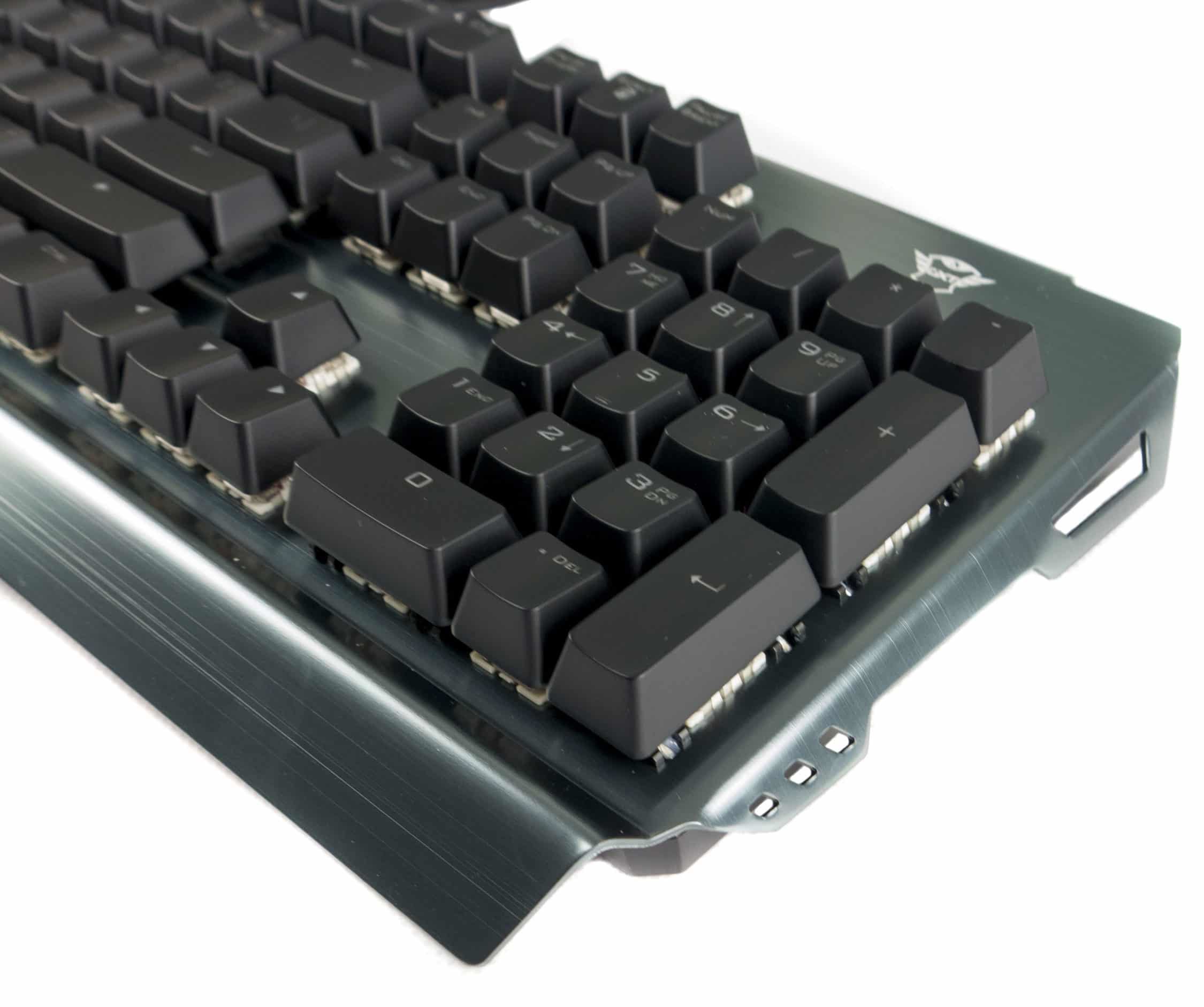 Trust GXT 877 Scarr clavier USB Allemand Noir, Métallique