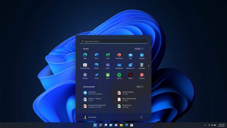 Screenshot von Windows 11 im Dark Mode