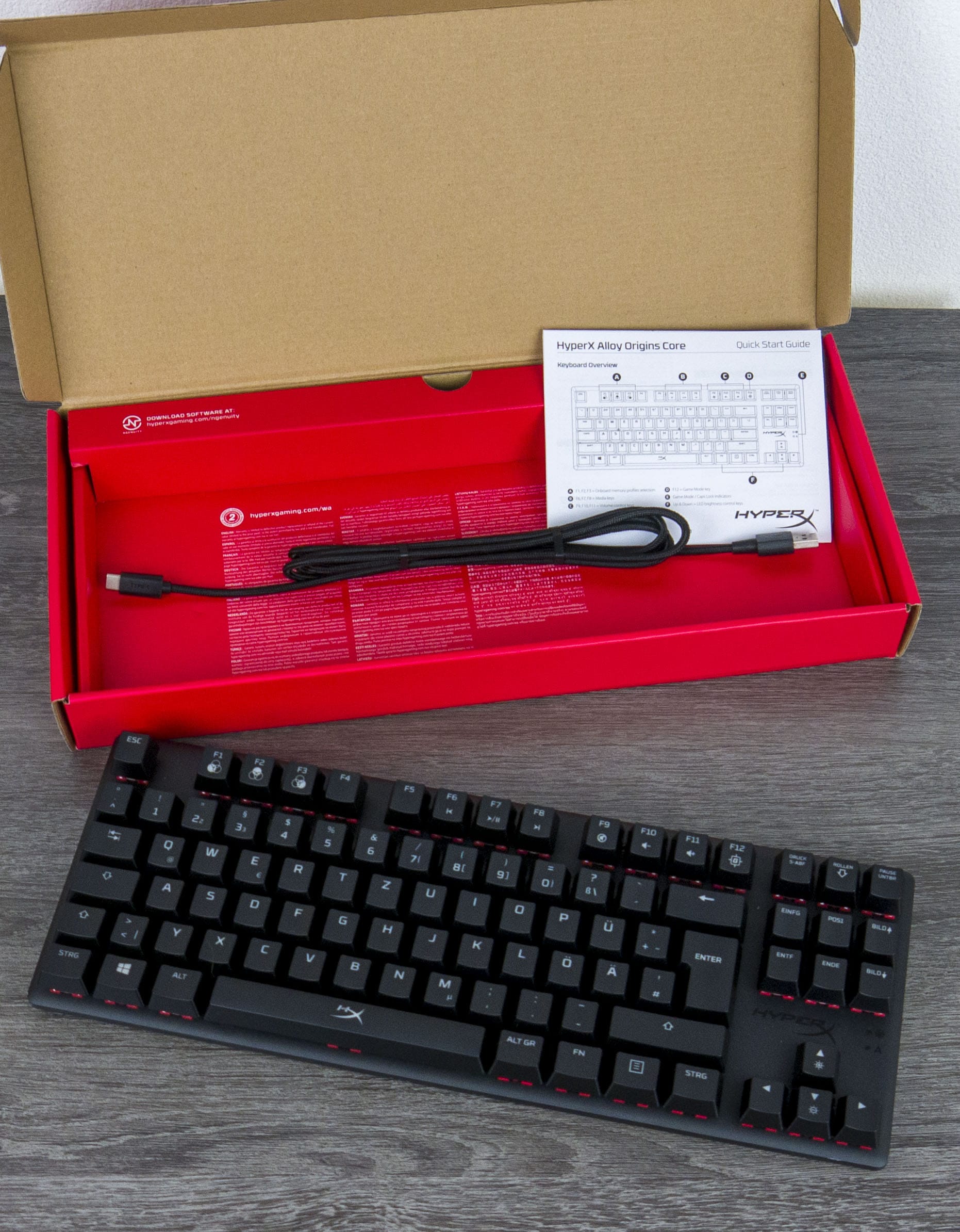 Origin Alloy test: In in also Core keyboard HyperX gaming This time German,