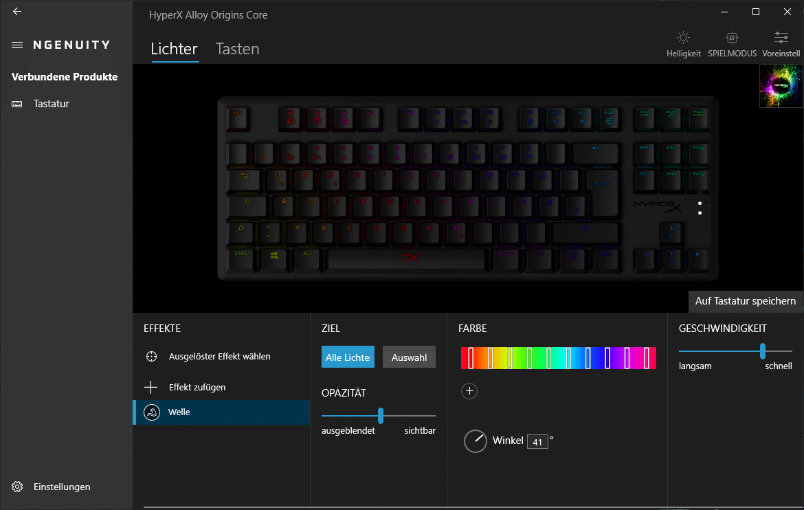 time keyboard In Alloy HyperX Origin also German, test: in gaming Core This