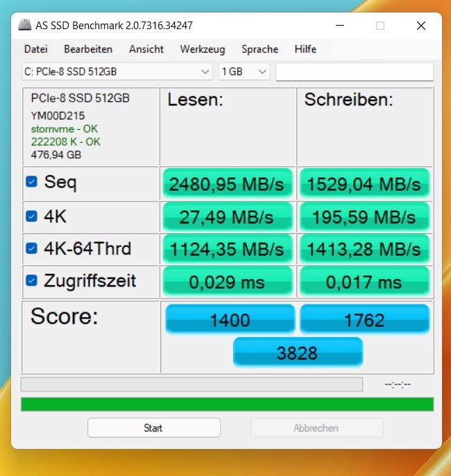 Matebook D16 SSD Benchmark