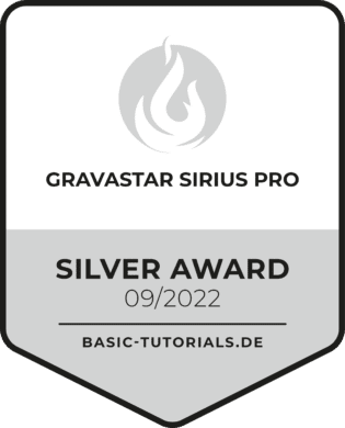 Gravastar Sirius Pro: Silber-Award