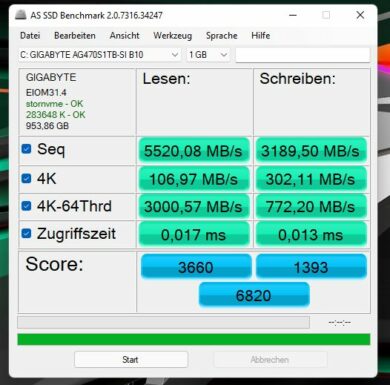 Gigabyte Aorus 17 XE4 SSD