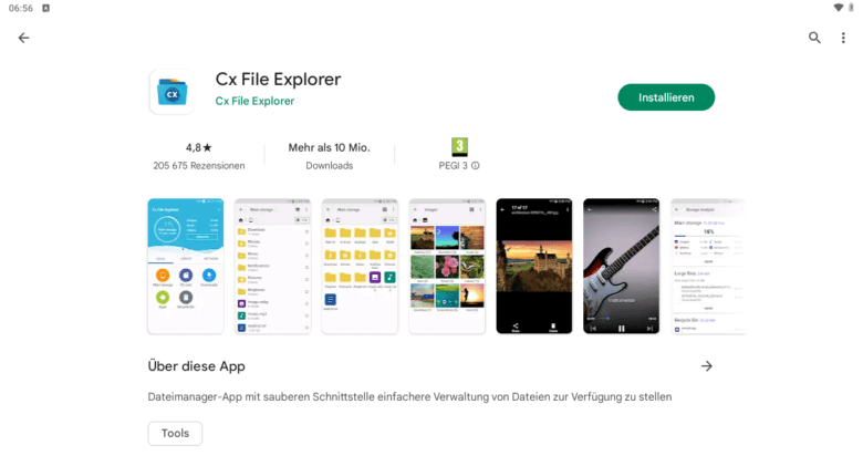 Cx File Explorer installieren