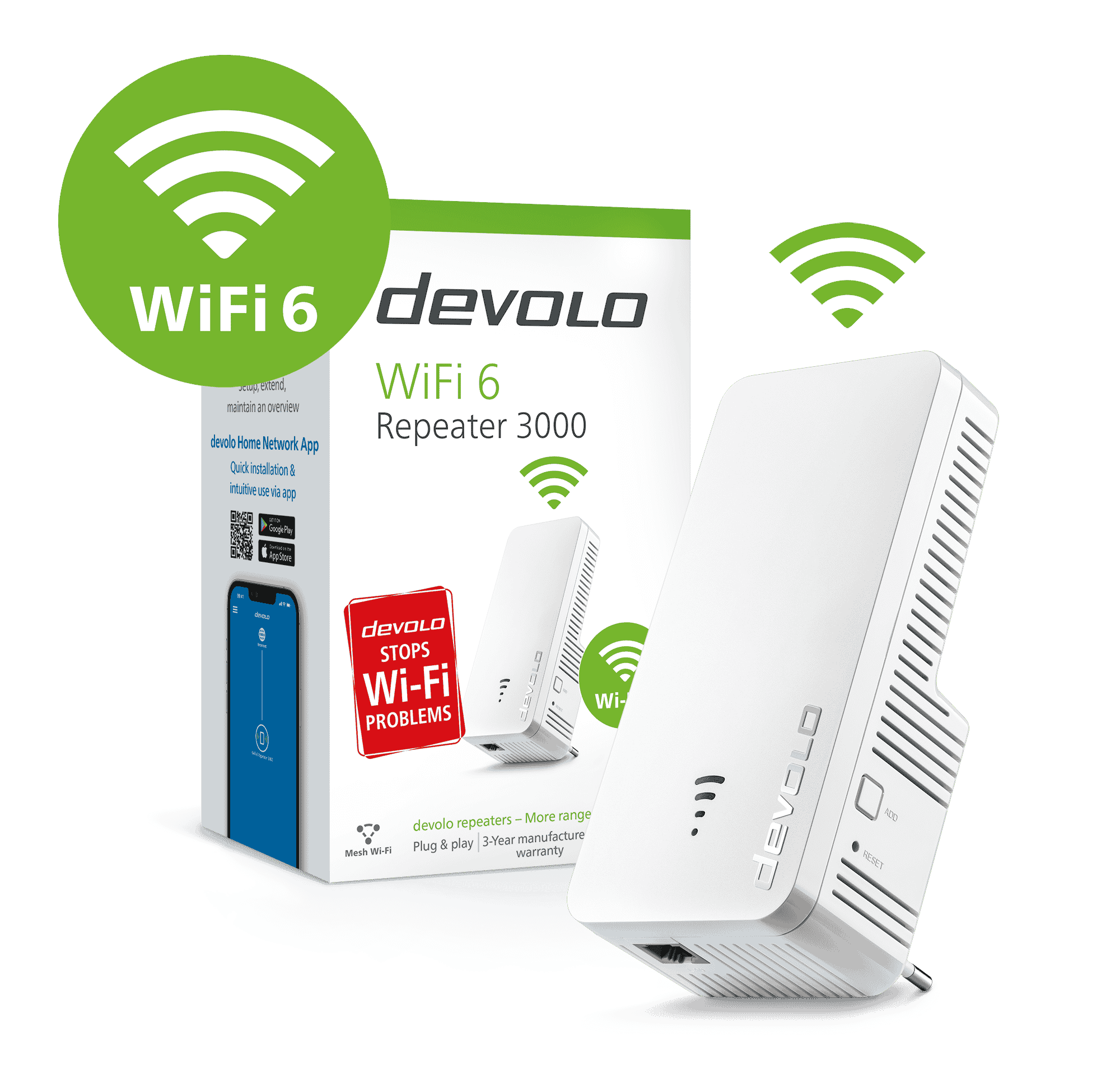 devolo WiFi 6 Repeater 3000 and WiFi 6 Repeater 5400 available