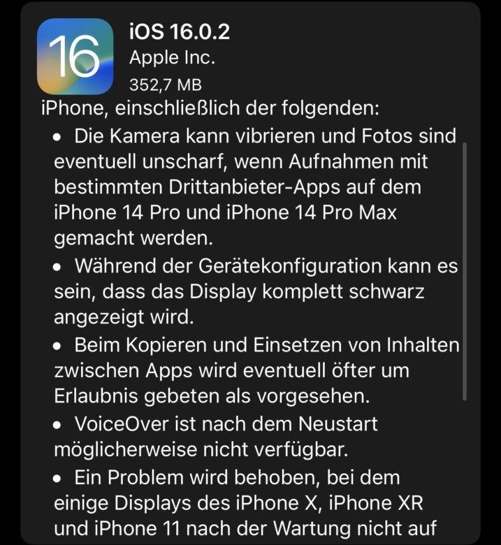 iOS 16.0.2.