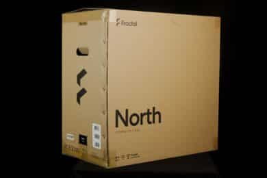 Braune Verpackung vom Fractal Design North