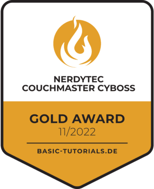 nerdytec Couchmaster Cyboss Test Gold Award