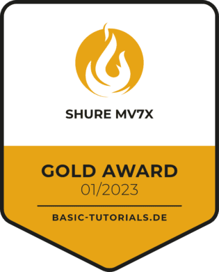 Shure MV7X Test: Gold Award