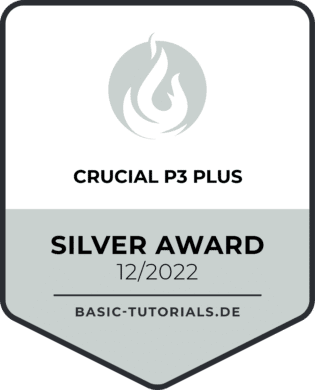 Crucial P3 Plus Silver Award