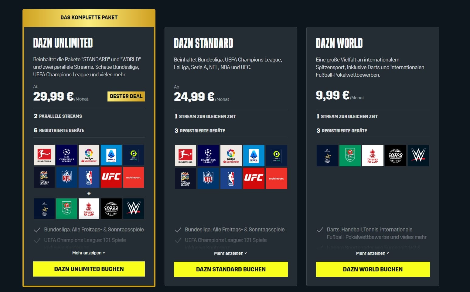 month Sports now up to euros increase: costs streaming price 40 per DAZN