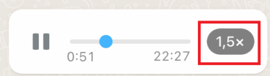 mensaje de voz de whatsapp demasiado rapido