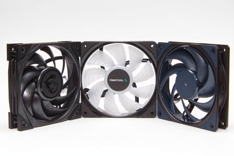 Three fans from the front