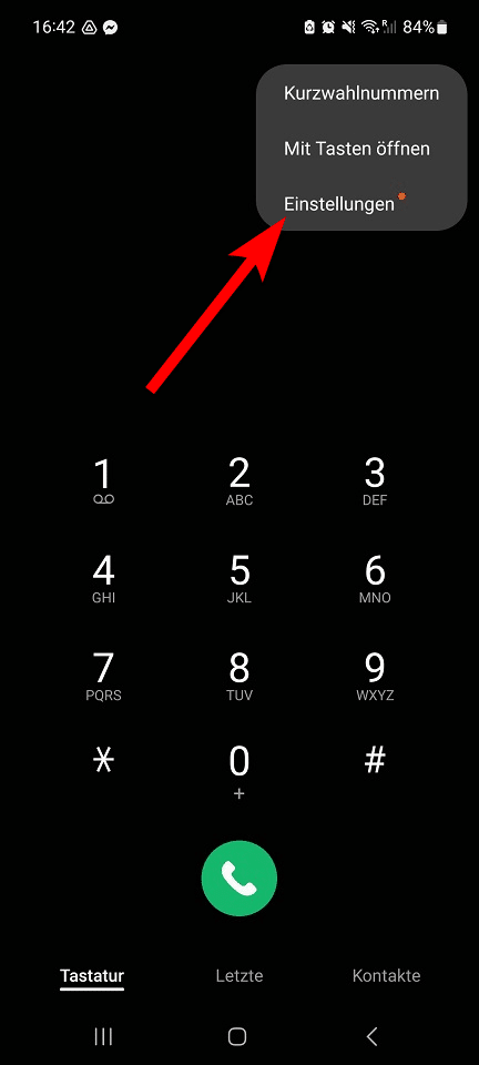 Samsung Telefoneinstellungen