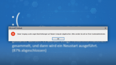 Microsoft Outlook: Dieser Vorgang wurde wegen Beschränkungen auf diesem Computer abgebrochen - Titelbild