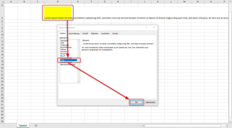 Kommt mit jedem Zeilenumbruch klar: Das Textfeld in Microsoft Excel