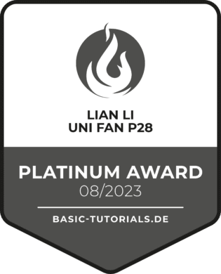 Lian Li Uni Fan P28 Test Platinum Award
