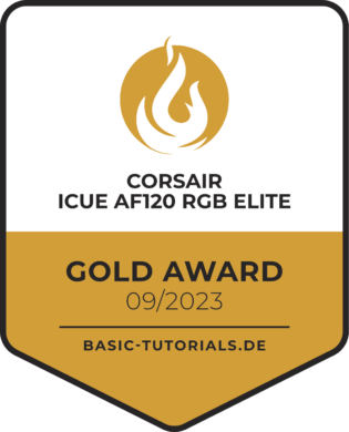 Corsair iCue AF120 RGB Elite Test Gold Award