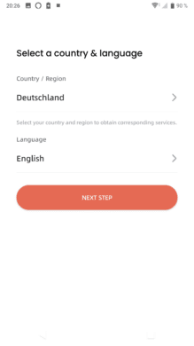Petgugu App Sprachauswahl
