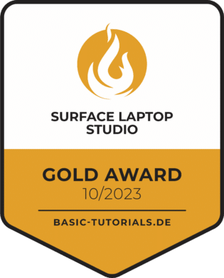 Gold Award for the Surface Laptop Studio