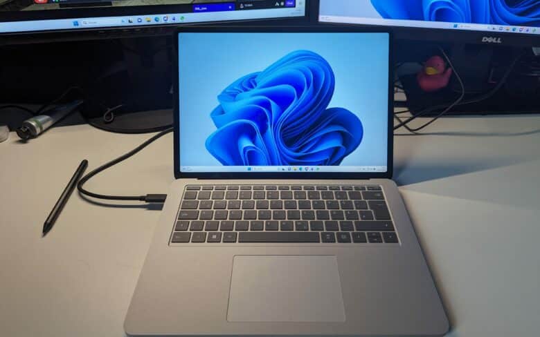 Surface Laptop Studio at a Workstation