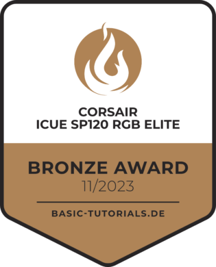 Corsair iCue SP120 RGB Elite Test Bronze Award