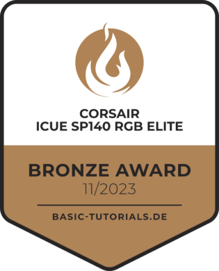 Corsair iCue SP140 RGB Elite Test Bronze Award