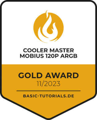 Cooler Master Mobius 120P ARGB Test Gold Award